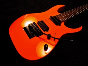 Ibanez 7 String Custom Neon Orange Paint