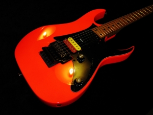 Ibanez Repaint In Road Flare Red Neon New Pickups And Wiring