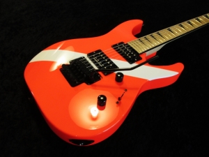 Jackson Dinky Van Halen Diver Down Custom Paint Neon Orange